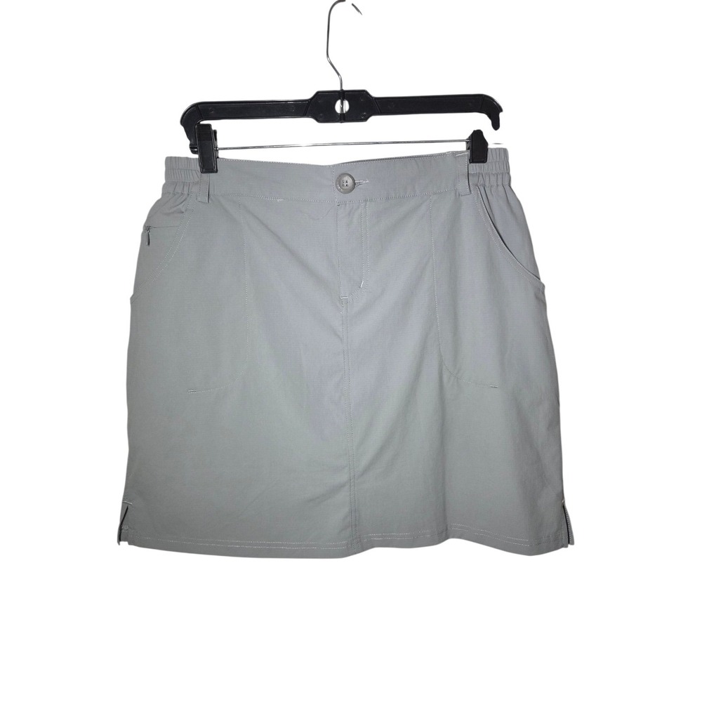 Willit Athletic Golf Outdoor Skorts Gray Zippered‎ Pockets L Women's Nylon Blend